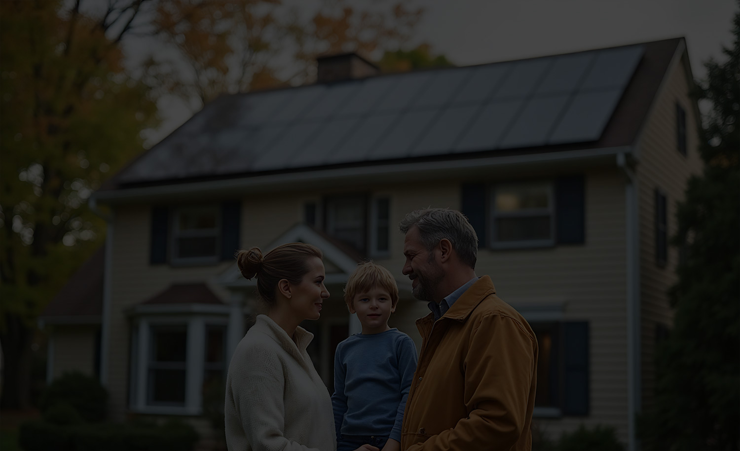 family of three who used a solar loan to financing their solar project