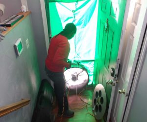 Blower door test